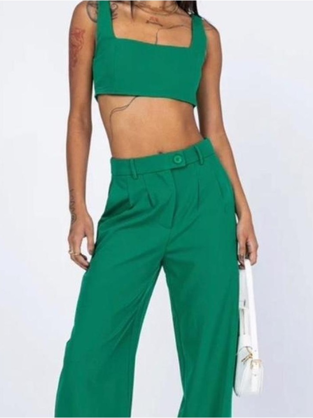 Princess Polly Green Huxley Crop Top